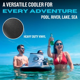 DIVEBLAST Floating Cooler for Pool, Lake, River & Kayak - Holds Up to 24 Cans with Ice - Leakproof Insulated Cooler for River Floating