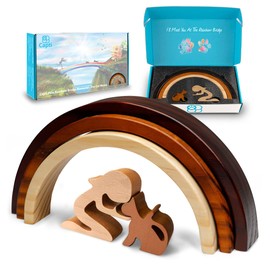 Capti Rainbow Bridge Cat Memorial Gifts - I'll Meet You at The Rainbow Bridge - Pet Loss Gifts, Bereavement, Sympathy Keepsake Cat Mom Gifts for Loss of Pet