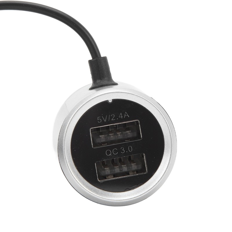 Bluetooth Transmitter 2 USB Port Black Fast Charging Smart Detection