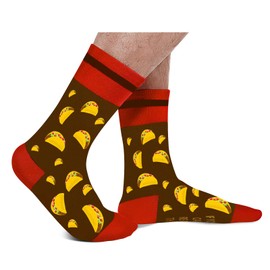 AGRIMONY Funny Socks for Men Dad Women - If You Can Read This Bring Me TACOS Novelty Socks - Fathers Valentines Day Christmas Gifts Stocking Stuffers-Mens Boys Teens Crazy Colorful Funky Cotton Socks