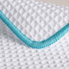 POLYTE - Juego de 6 paños de cocina de microfibra de alta calidad, color blanco