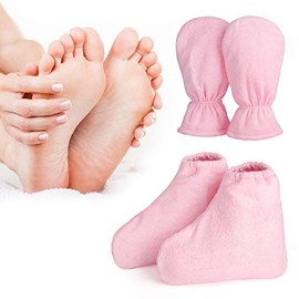 Segbeauty Guantes de Cera de Parafina para Manos y Pies, Manoplas de Spa Calientadas de Parafina Gruesas, Guantes y Calcetines para Cera Caliente Mano Thera-Py Tratamiento Térmico Calentador de Cera M