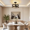OTeedo Modern Semi Flush Mount Ceiling Light,3-Light Round Flush Mount