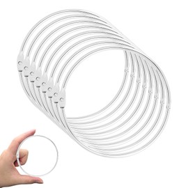 8pcs Loose Leaf Binder Rings, 4 Inch Large Metal Rings for Index Cards Flashcards Paper DIY Crafts Home Office School Supplies