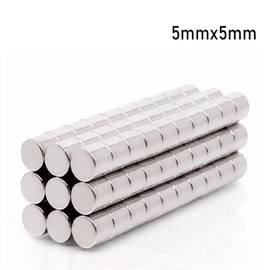 50PCS Strong Neodymium Magnets, Round Magnets For Arts Crafts Hobbies Whiteboard Fridge and Office (5mm x 5mm)