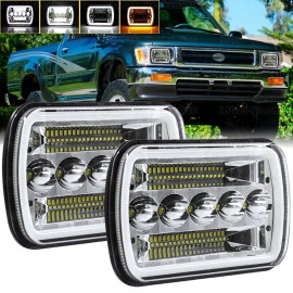 Unbranded Pair 7x6'' 5x7'' LED Headlights Hi/Lo Beam DRL For Toyota Pickup 1982-1995 Truck