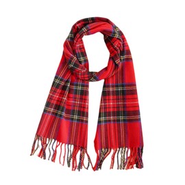 RmKbe Tartan Scarves Royal Stewart Tartan Scarf Ladies Fashion Winter Warm Tartan Scarves Soft Scottish Tartan Scarves for Women