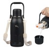 Insulated Water Bottle with Handle and Strap,Vacuum Travel Tumbler with