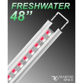 Marine Space 48" Aquarium Freshwater LED Light w/Switch, Silver (MS-120P)