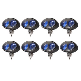 ONERAY 8PACK Forklift Safety Light 8w Blue Spot Lights for Warehouse Warning Spot Light DC10-100V 250LM 5.5inch