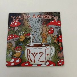 Mushroom Village Detailed Fridge Kitchen Home Decor RYZE coffee Anna Laura Art