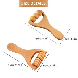 ieron 2PCS Full Body Roller Tool Wood Roller Massager DIY Massage Tool Foot Massage Tool for Men Women
