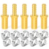 ERGAOBOY 5pcs 6mm x 8mm Brass Reducing Hose Connector Straight