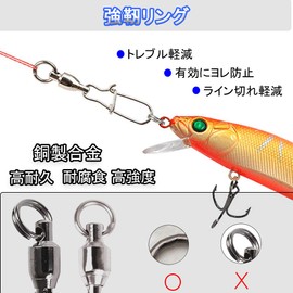 Shaddock Swivel Fishing Tackle w/Snap, Ball Bearing Swivels, High Strength, Fishing Connector 0-6, 20-50 pcs, silver