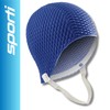 Sporti Bubble Swim Cap with Chin Strap (Navy)