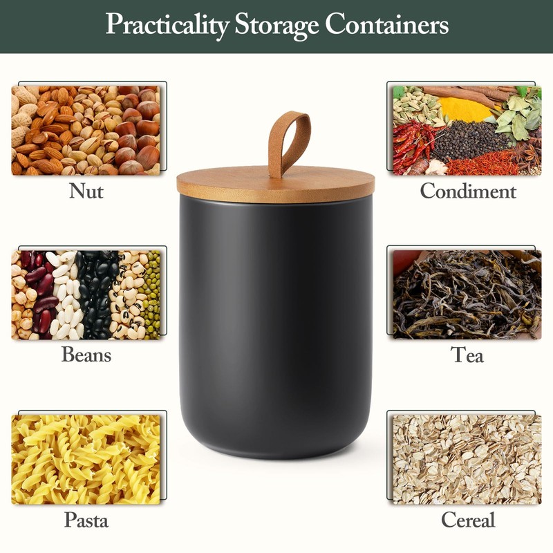 YUNLINLI Kitchen Canisters Set of 2 Large with Top Handle,