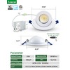 zouzai 12 Pack 4 inch 5CCT LED Gimbal Led Recessed
