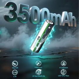 Granicell 2800mAh AA 1.2V NiMH Rechargeable Batteries, VV1 Series, Pack of 4