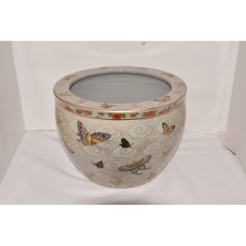 GVILTY New 10" Oriental Colorful Butterfly Butterflies Themed Fish Bowl