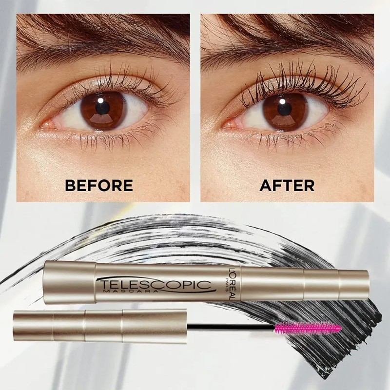 Máscara Para Pestañas False Lash Telescopic Loreal Color Magnetic black