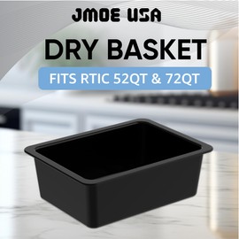 Jmoe USA Dry Basket for RTIC 52QT & 72QT Ultra-Light Cooler | BPA-Free Tough Plastic | Specially Designed, Durable, Food-Safe | Storage Tray for Electronics, Utensils, Dry Goods, and More | 2-Pack