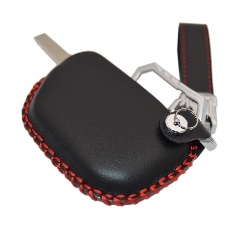 Genuine Leather Flip Key Fob Cover Case Protector for Jeep