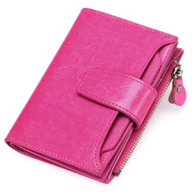 FALAN MULE Small Wallet for Women Leather Bifold Compact RFID Blocking Small Womens Wallet Purse