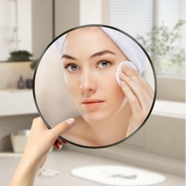 Itrue Black Round Mirror 12 Inch Small Metal Frame Mirrors for Wall with Wall Mount Hook for Home Decor