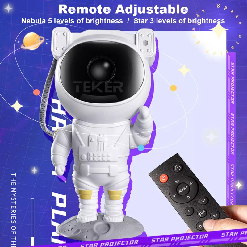 Teker Proyector De Estrella Galaxia Astronauta Lampara De Noche
