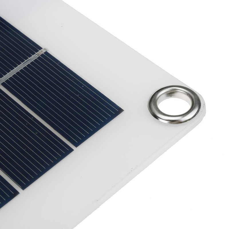 Portable 20W Solar Flexible Panel Kit 12V Switch USB Charging