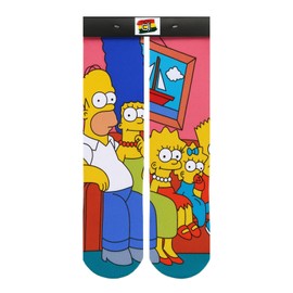 Kids Teens Adult Socks Mid Crew 3D Print Fits Men Women Boys Girls Youth Children Funny Novelty Over 70 Designs (US, Age, 10 Years, 18 Years, Simpsons)