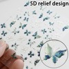 2 Blatt Nagelsticker Schmetterling Deko, Nail Sticker Selbstklebend mit 5D