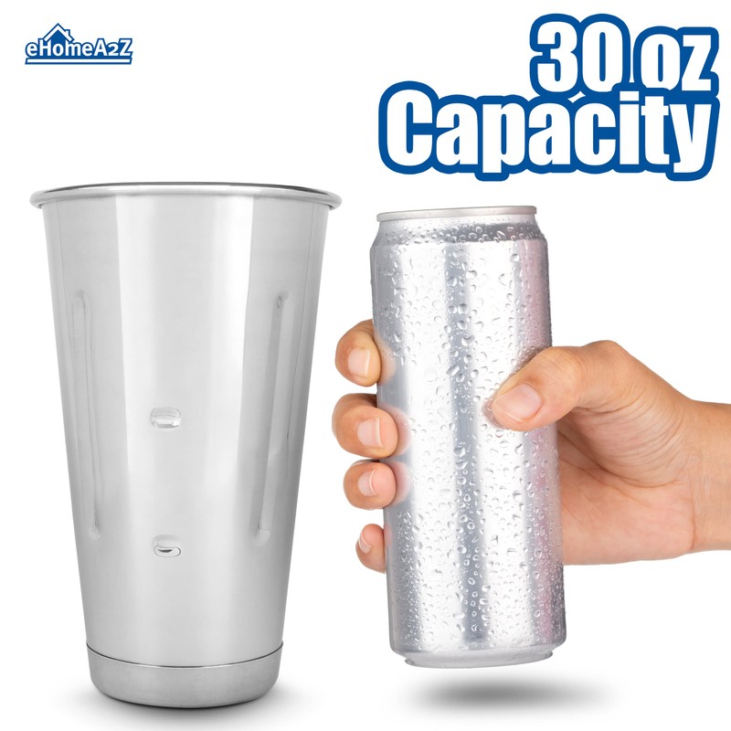eHomeA2Z Malt Cup Stainless Steel Ice Cream Milkshake Commercial Grade