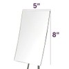 JERDON Rectangular Tabletop Makeup Mirror - Makeup Mirror with 3X