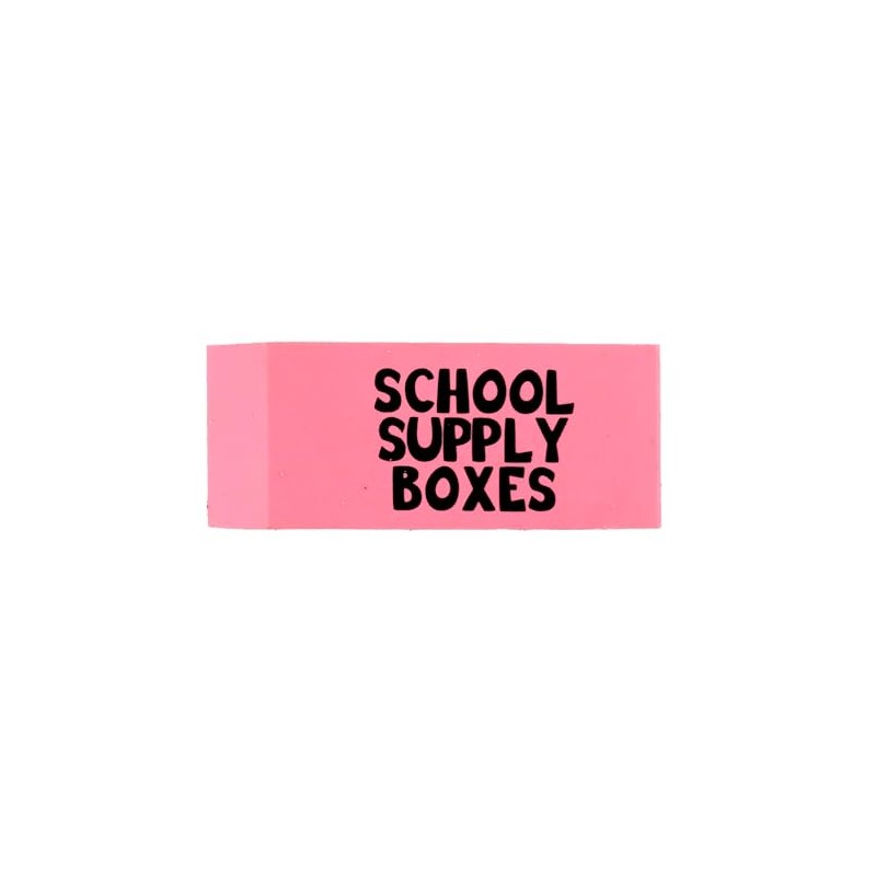 Pink Wedge Eraser (100) - School Supply Boxes