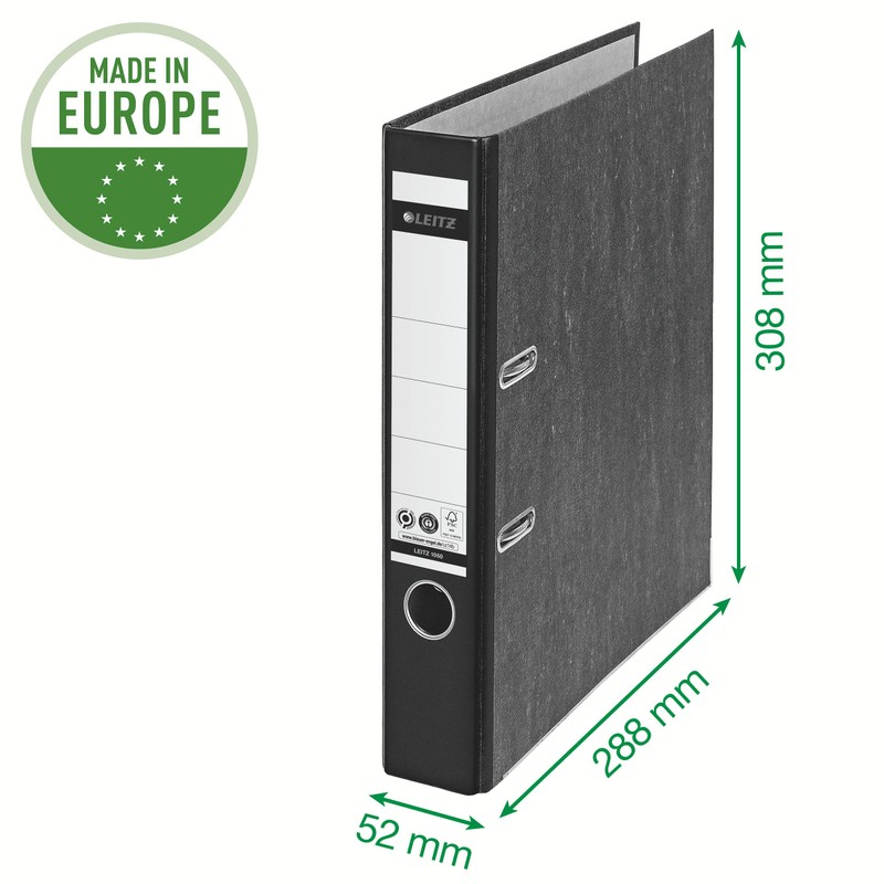 Leitz 10505095 Quality Folder 180° A4 Climate-Neutral 100% Recycled Cardboard,
