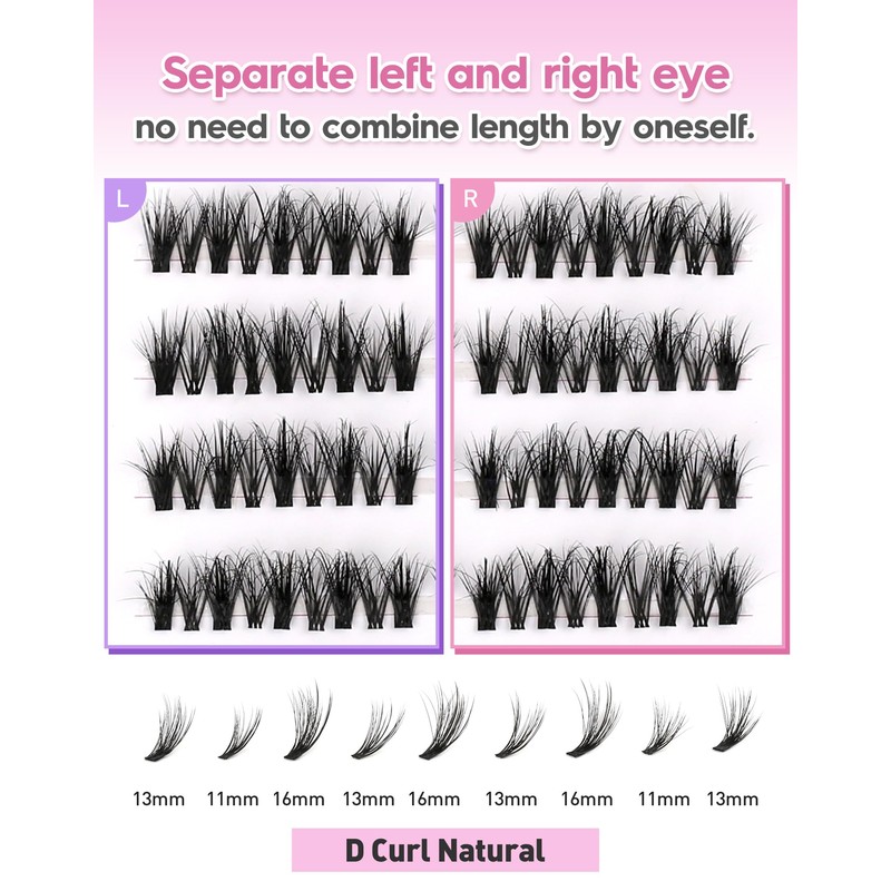 Jiocolor Lash Clusters Wispy Individual Lashes Natural Lashes Clusters 7