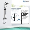 Wall Mounted Outdoor Shower System Matte Black 6" Square Rainfall