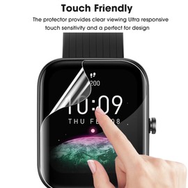nvskvd Screen Protector for Amazft GTS 4 / GTS 3, Pack of 6 Hydrogel Film TPU Screen Protector Clear HD Soft TPU Hydrogel Film
