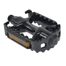Pedal BENOTTO NWL-979 | 9/16 con Reflejantes | Aluminio Negro | Resistente y Seguro