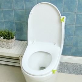 MinniLove Toilet Seat Handle Handle Handle Green Leaf Design Bathroom Supplies Keep Your Hands Away From Bacteria Clean and Hygienic (2 Sets,4 Pack)