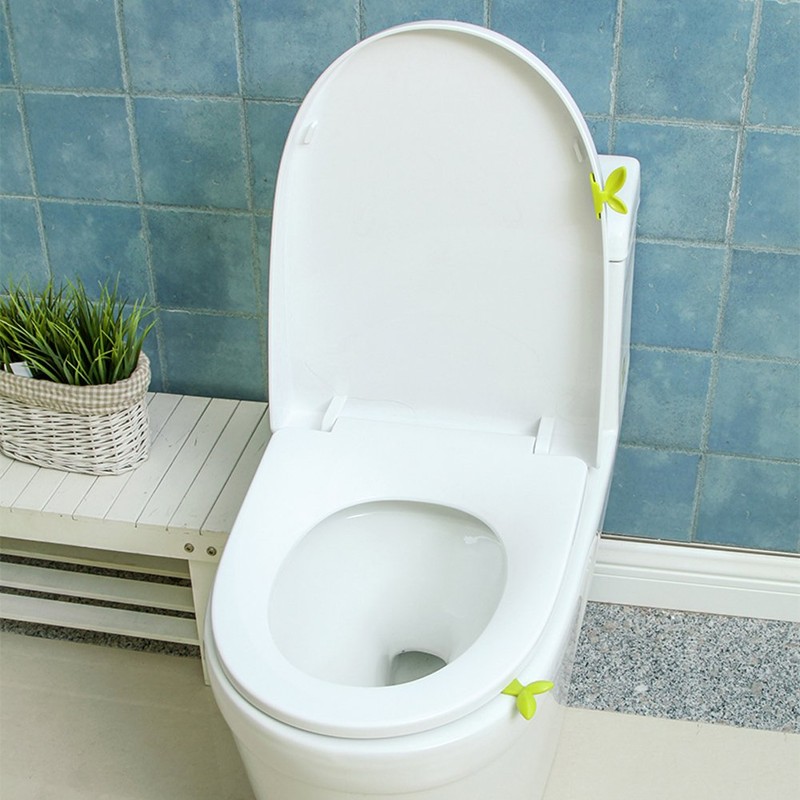 MinniLove Toilet Seat Handle Handle Handle Green Leaf Design Bathroom