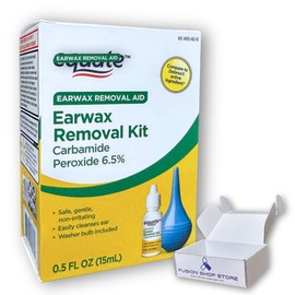 Ear Wax Removal Kit- Gentle Ear Drops and Syringe, 0.5 fl oz (Pack of 1), Boxed by Fusion Shop Store