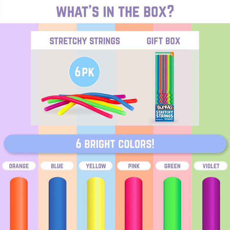 BUNMO Sensory Toys Stretchy Strings for Toddlers 3+ - Stimulating