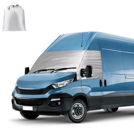 Windscreen Wrap Cover Replacement for Iveco Daily 2014-2025, Car Windscreen Cover, 600D Luxury Sun Protection, Waterproof, Snow Ice Protection, Dust Protection, Silver