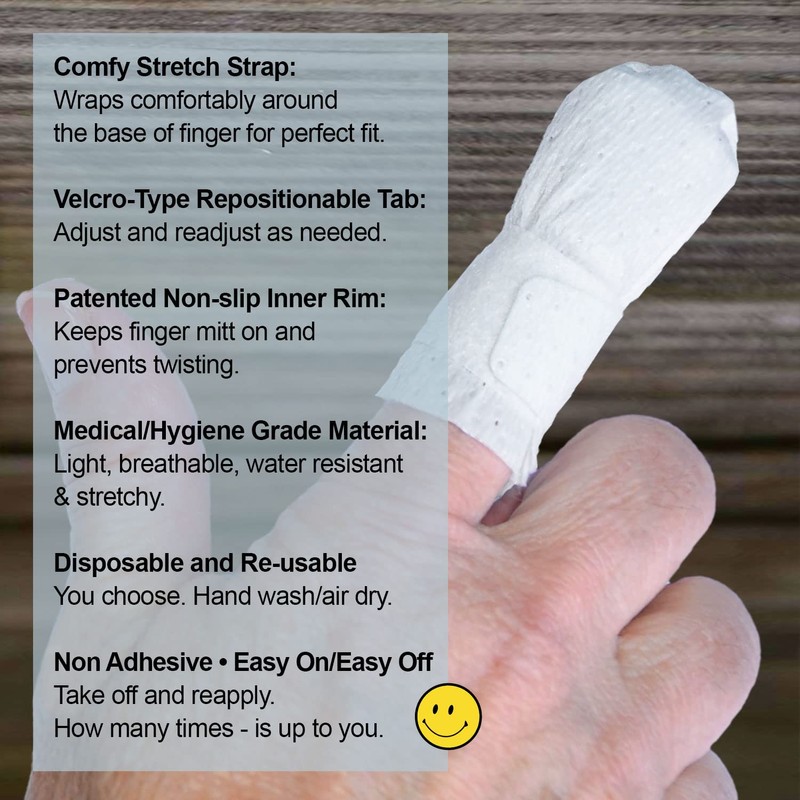 MediMitt FingerMitt | Non Adhesive Fingertip and Full Coverage Bandages