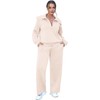 XIEERDUO Lounge Set For Women 2024 Winter Zip Up Sweatshirt
