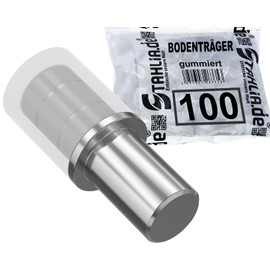 Stahlia Shelf Support 5 mm x 8 mm x 18 mm Rubberised for 5 mm Hole | Pack of 100 Galvanised Steel | Shelf Holder Shelf Support Shelf Pins Shelf Holder for Shelves Glass Shelves