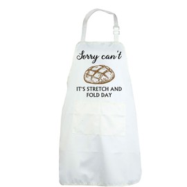 CENWA It's Stretch and Fold Day Funny Bread Baker Kitchen Aprons Bread Baking Gift for Baking Lover (Fold Day Apron EU)