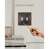 ZILLSEA Double Toggle Wall Plate, Decorative Aged Bronze Light Switch